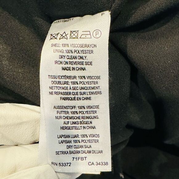 French Connection Tapir Wave Crepe Flare Dress Size 6 - Picture 8 of 8